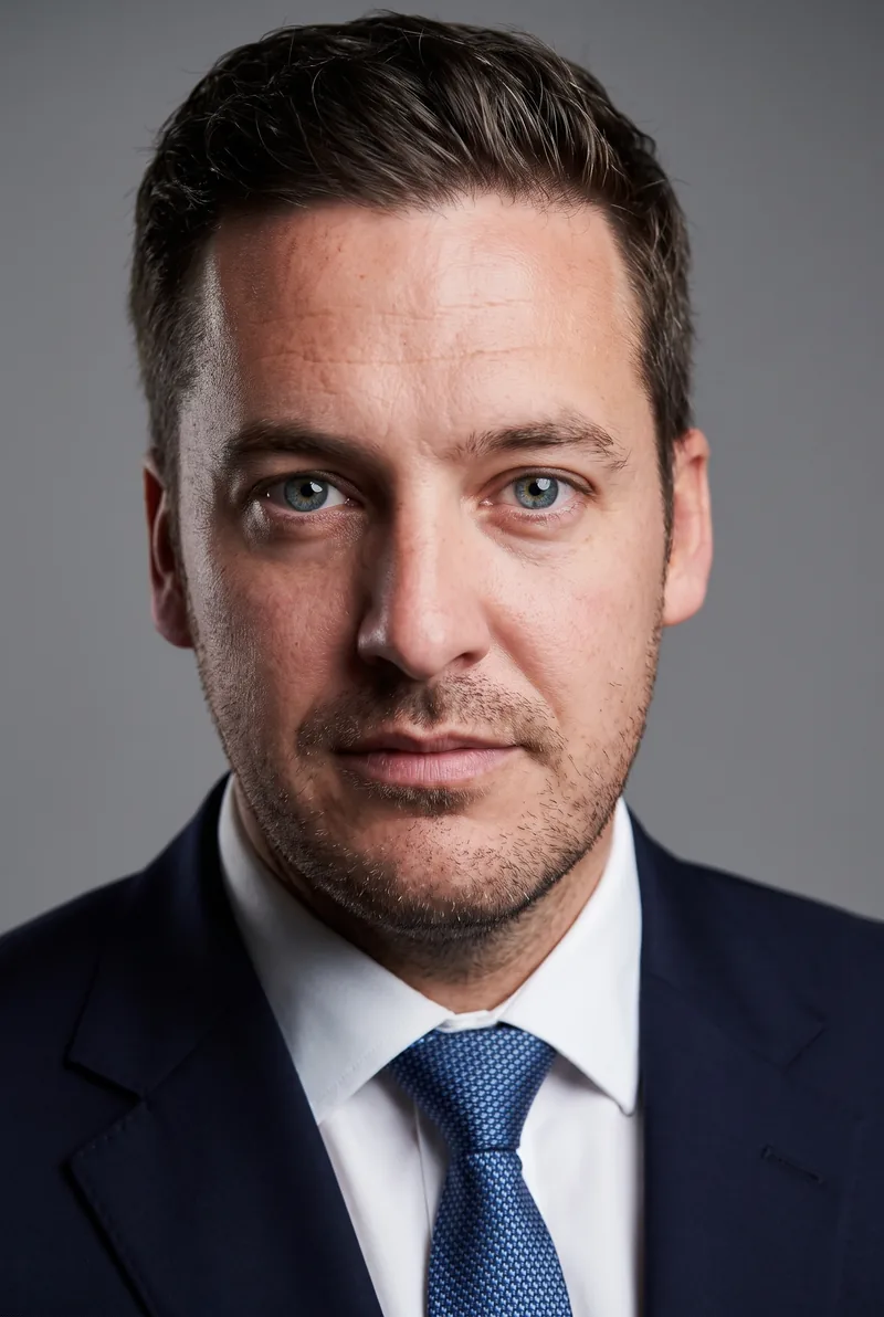 AI-generated portrait of Gavin Reddrop, keynote speaker