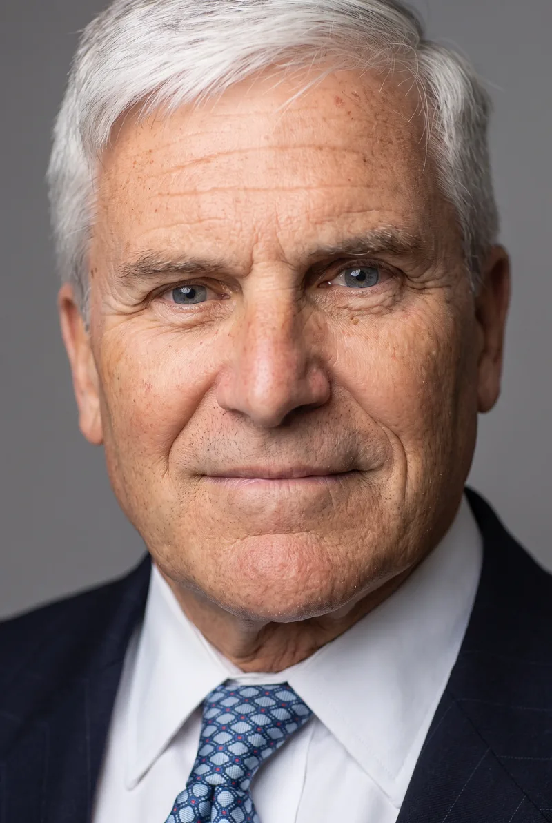 AI-generated portrait of General George Casey, keynote speaker