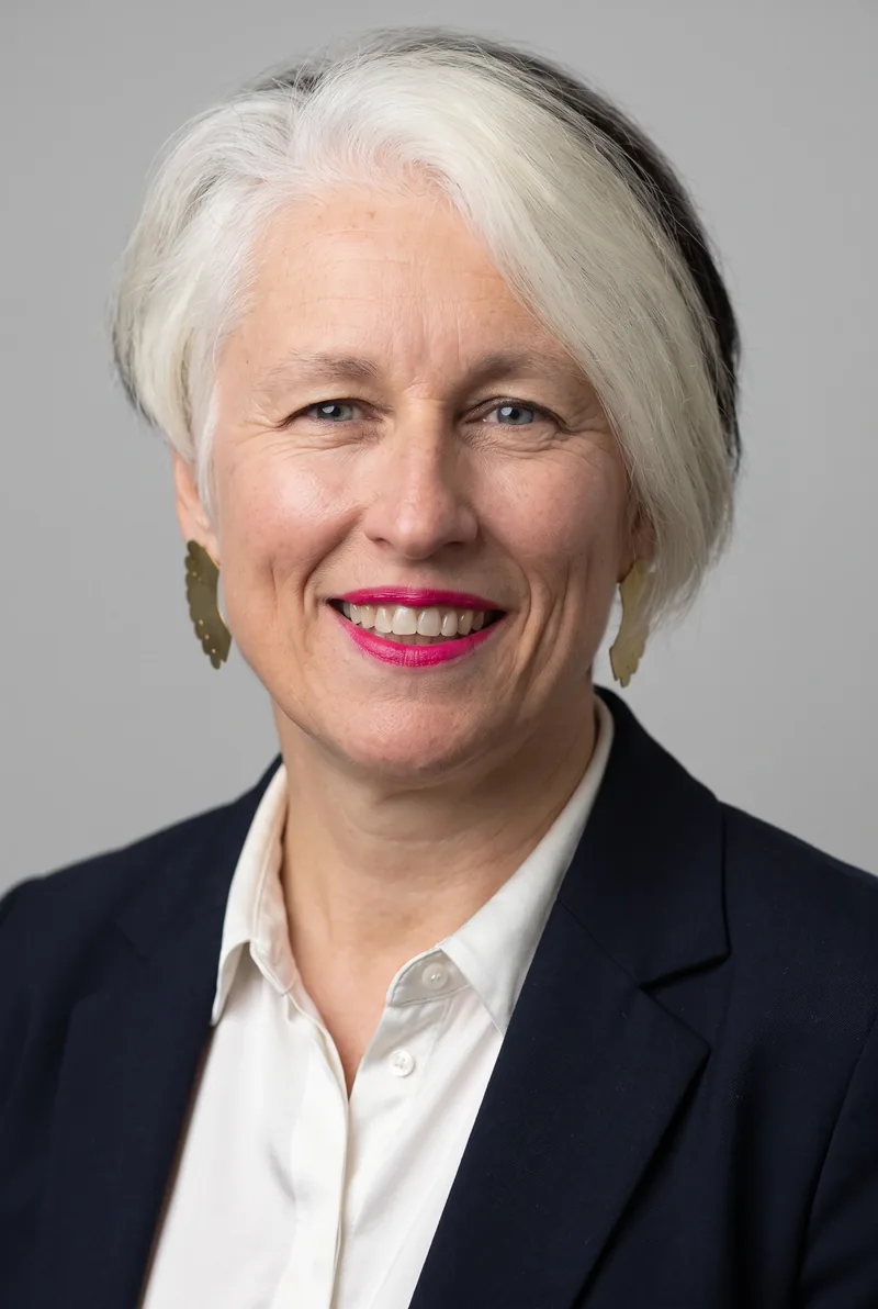 AI-generated portrait of Genevieve Jacobs AM, keynote speaker
