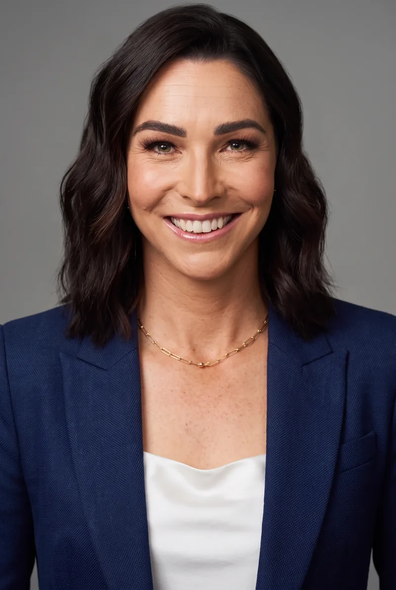 AI-generated portrait of Giaan Rooney OAM, keynote speaker