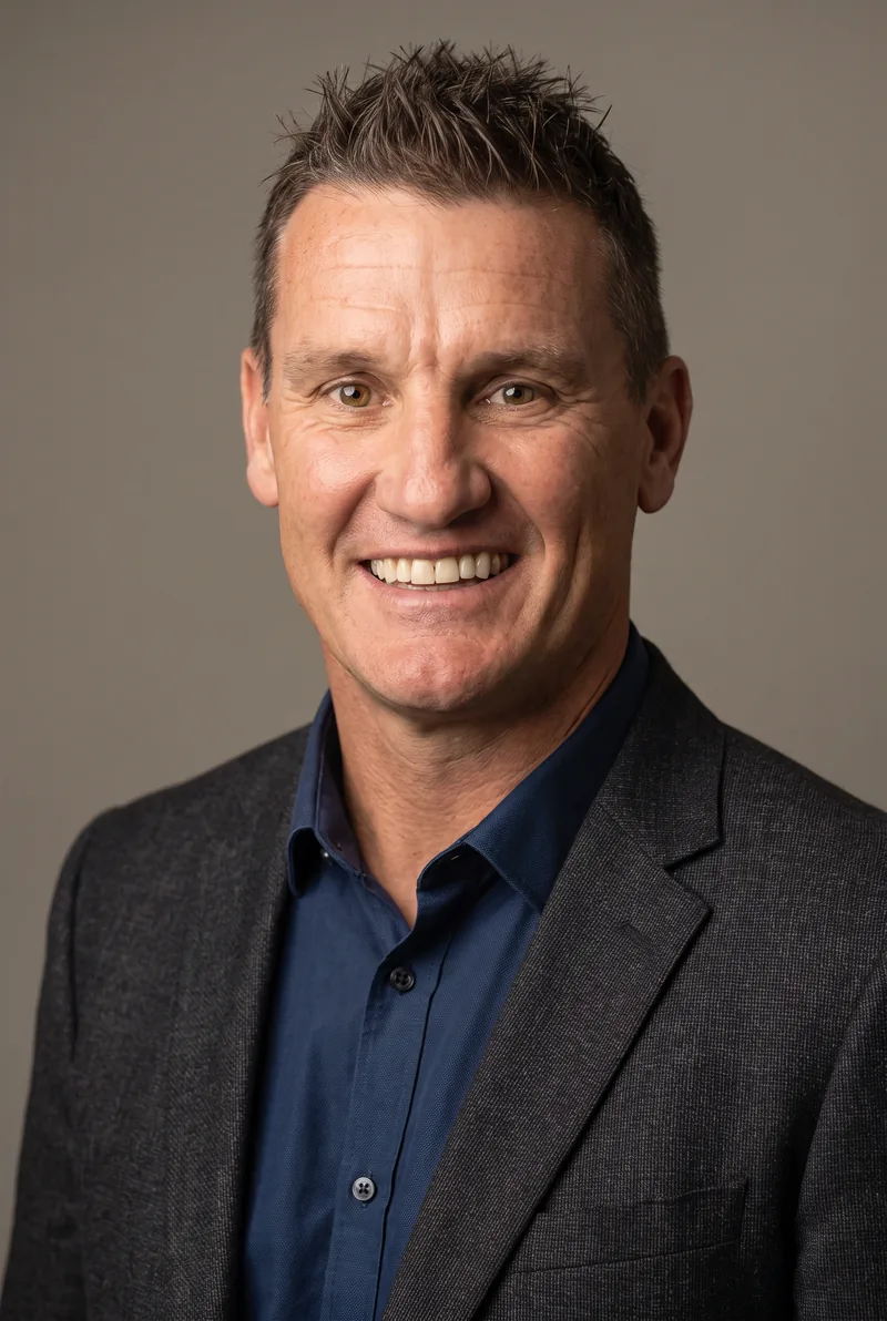 AI-generated portrait of Glen Jakovich, keynote speaker