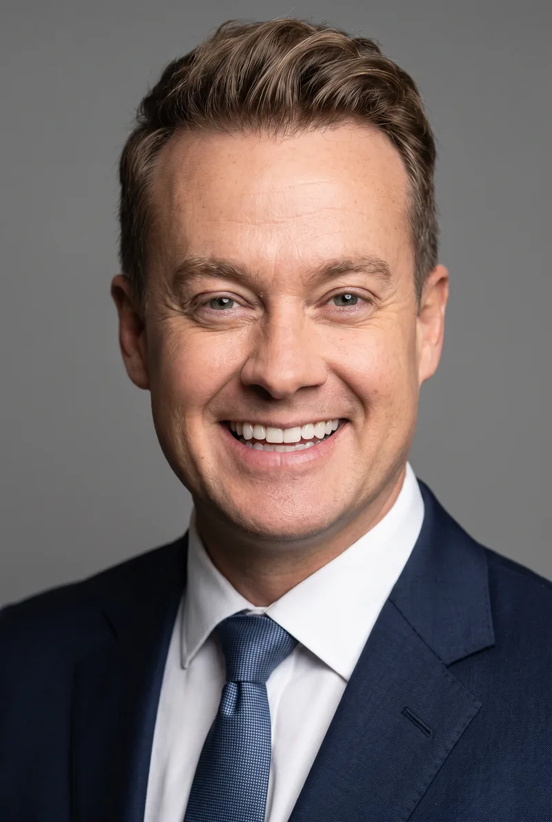 AI-generated portrait of Grant Denyer, keynote speaker