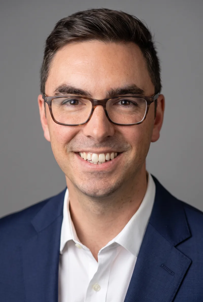 AI-generated portrait of Grant Dusting, keynote speaker