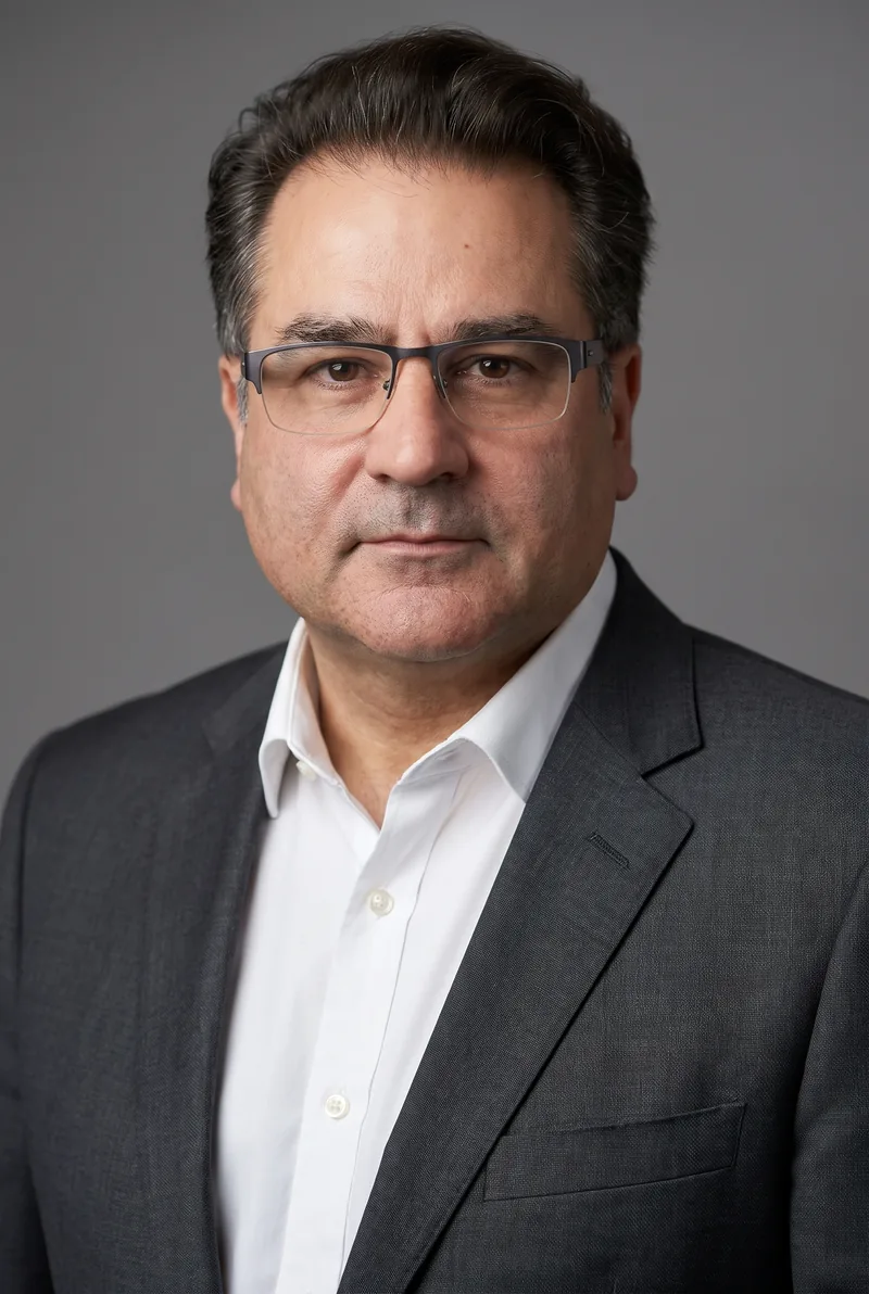 AI-generated portrait of Guy Grossi, keynote speaker