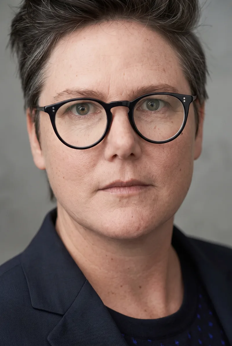 AI-generated portrait of Hannah Gadsby, keynote speaker