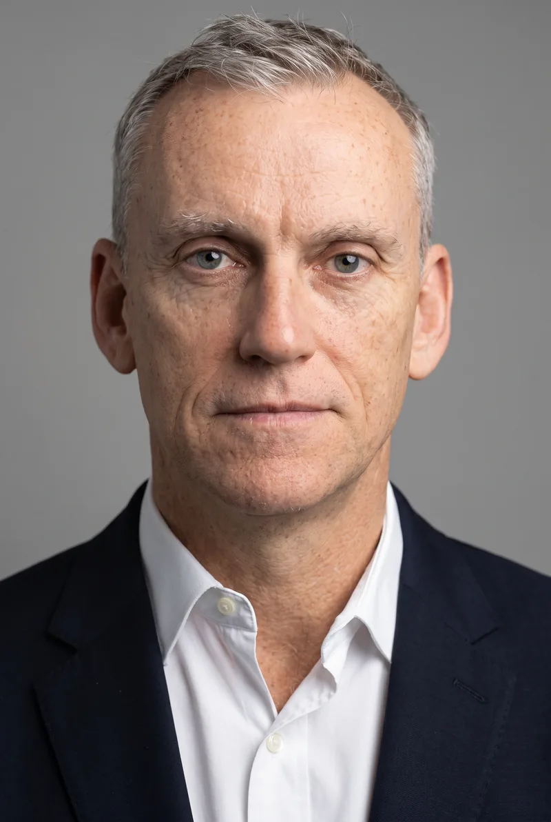 AI-generated portrait of Harry Moffitt, keynote speaker