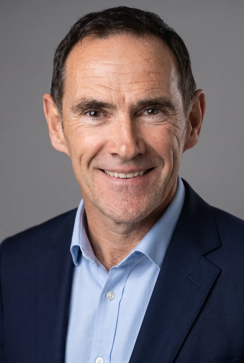 AI-generated portrait of Hugh Hutchison, keynote speaker