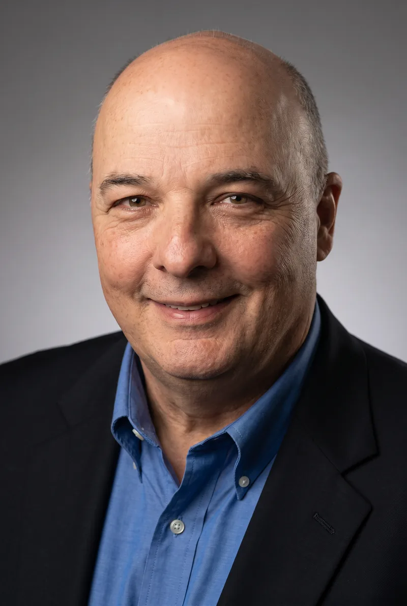 AI-generated portrait of Iven Frangi, keynote speaker