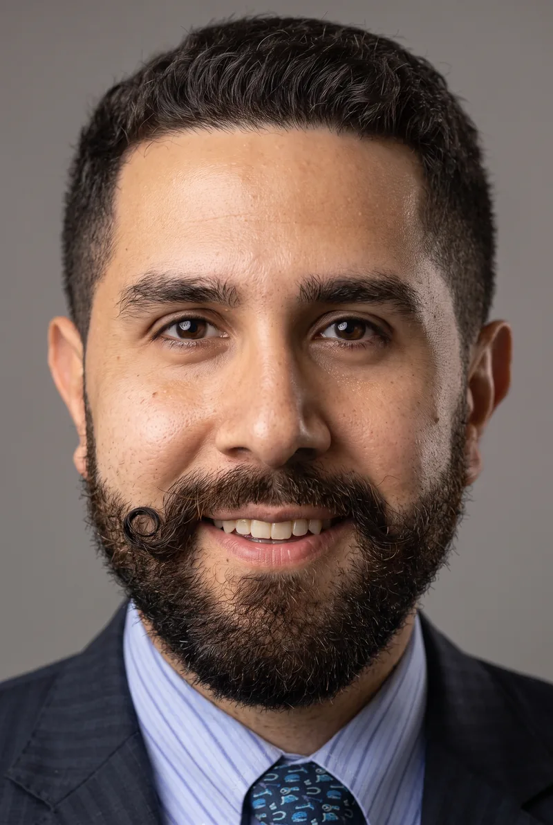 AI-generated portrait of Jahan Kalantar, keynote speaker