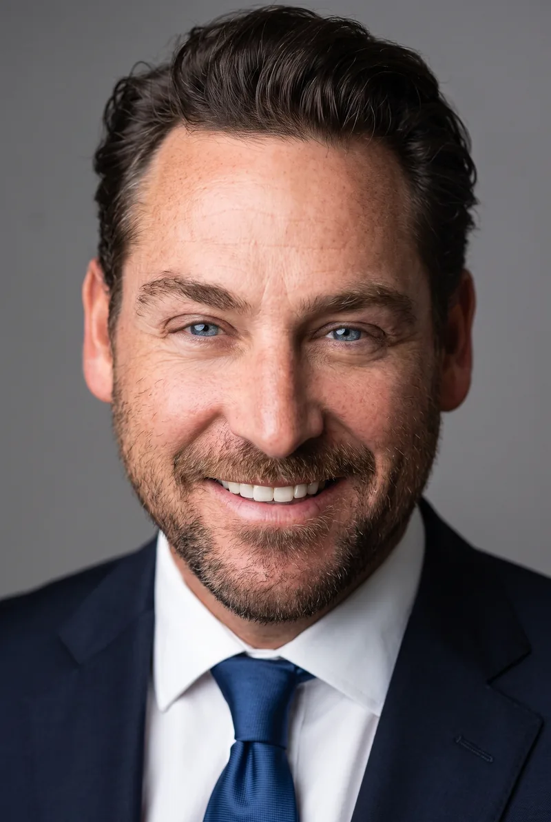 AI-generated portrait of James Dutton, keynote speaker