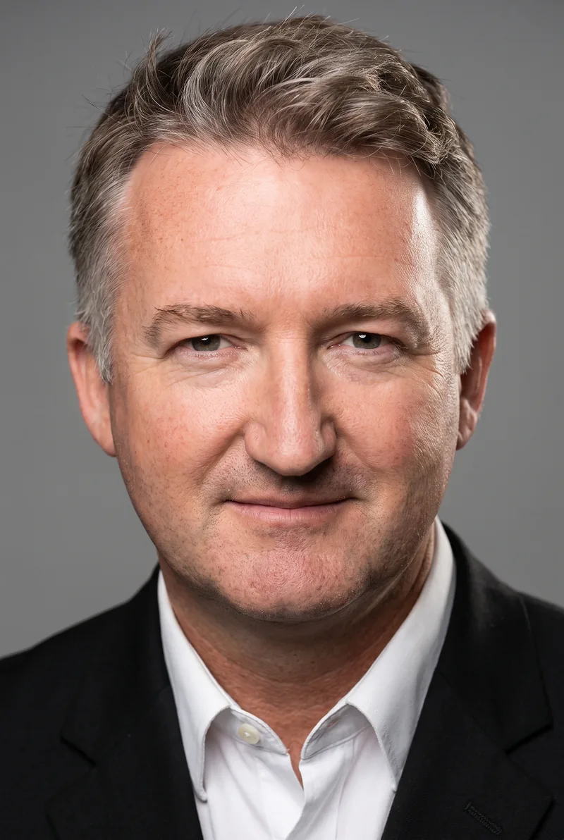AI-generated portrait of James Kerr, keynote speaker