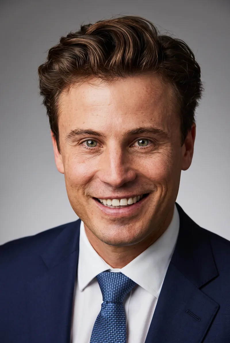AI-generated portrait of James Tobin, keynote speaker