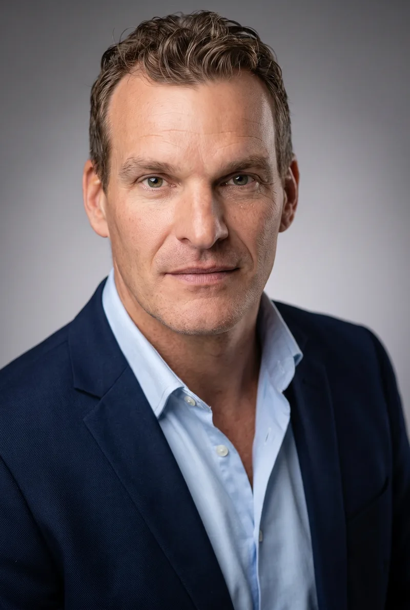 AI-generated portrait of James Wilson, keynote speaker