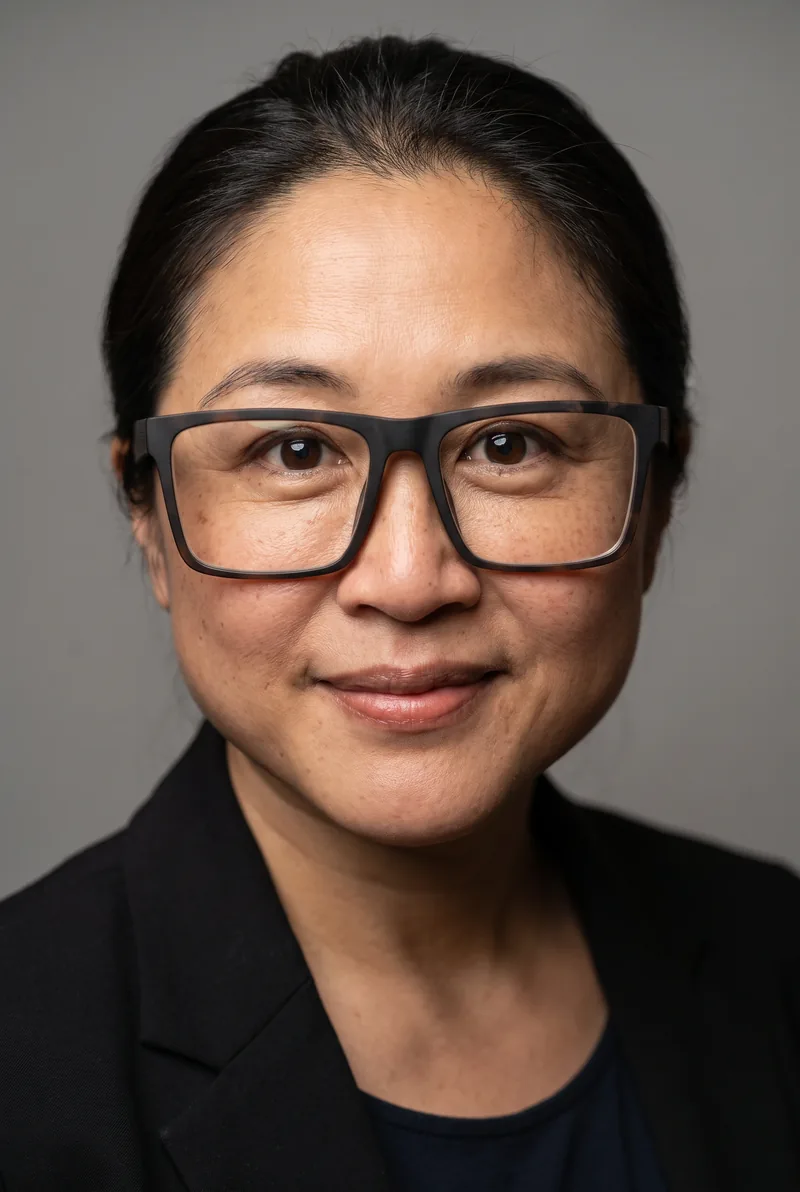 AI-generated portrait of Jenn Lim, keynote speaker