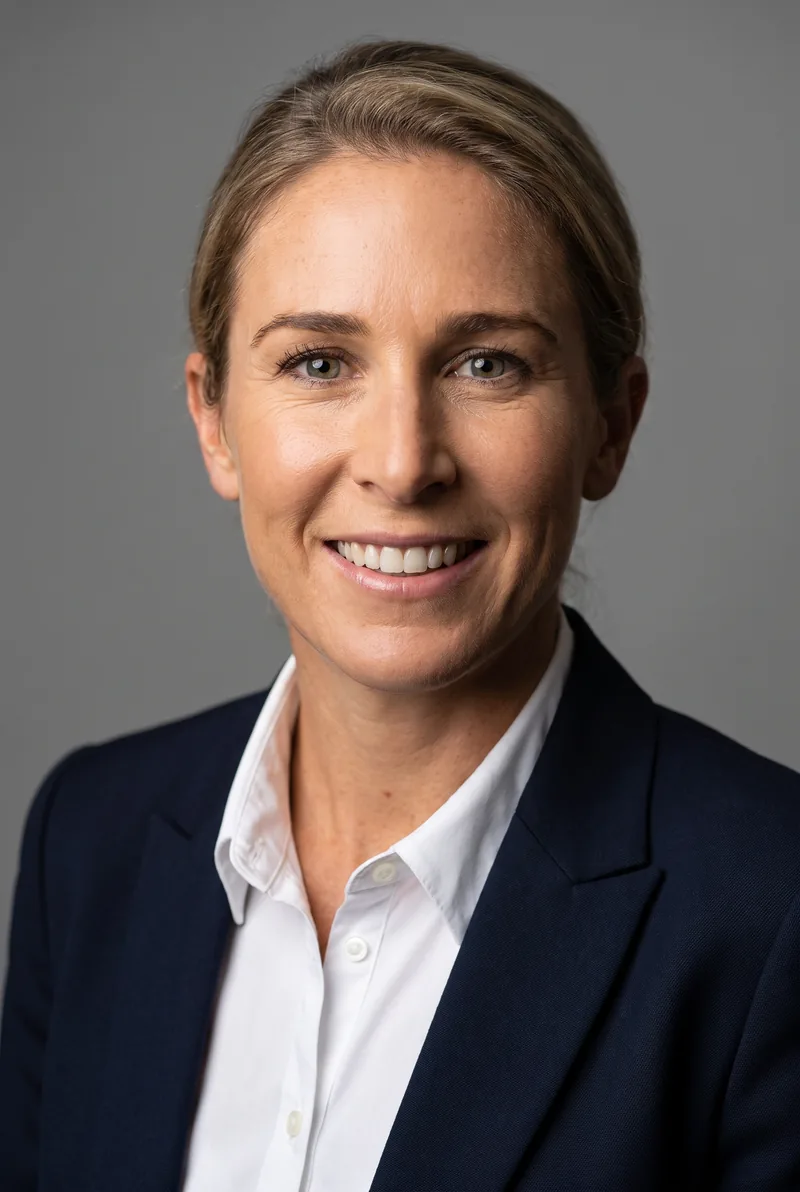 AI-generated portrait of Jessica Stenson, keynote speaker