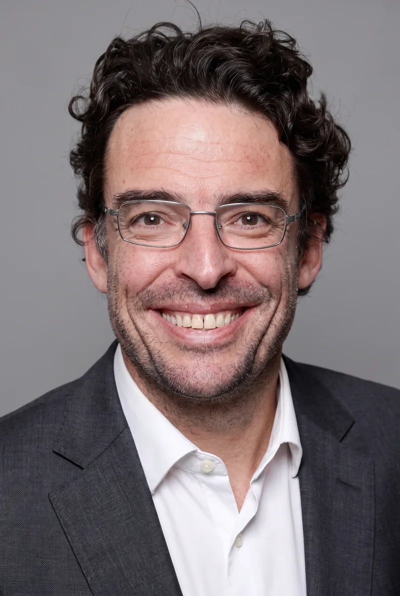 AI-generated portrait of Joe Hildebrand, keynote speaker