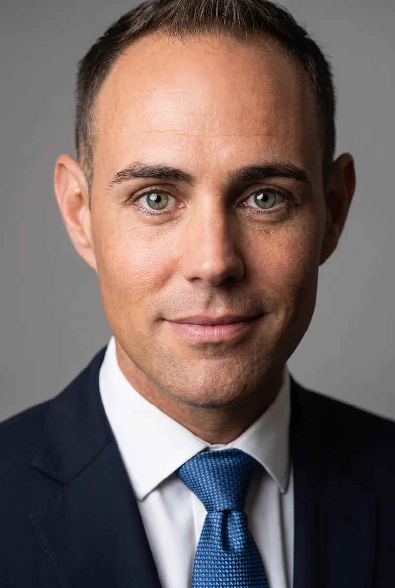 AI-generated portrait of Johnny Balance, keynote speaker