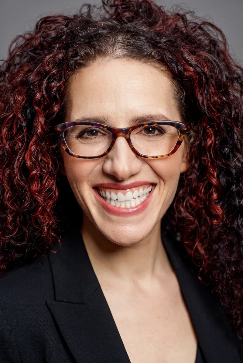AI-generated portrait of Jordana Borensztajn, keynote speaker