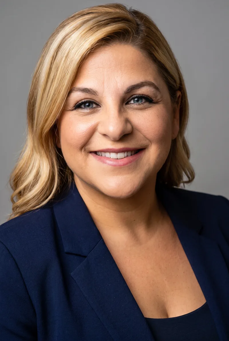 AI-generated portrait of Julie Piantadosi, keynote speaker