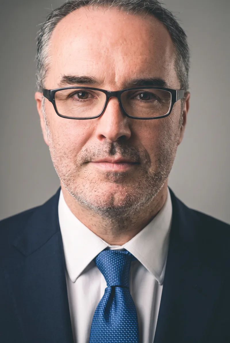 AI-generated portrait of Justin Hamilton, keynote speaker
