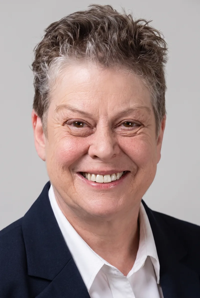 AI-generated portrait of Karen Ferris, keynote speaker