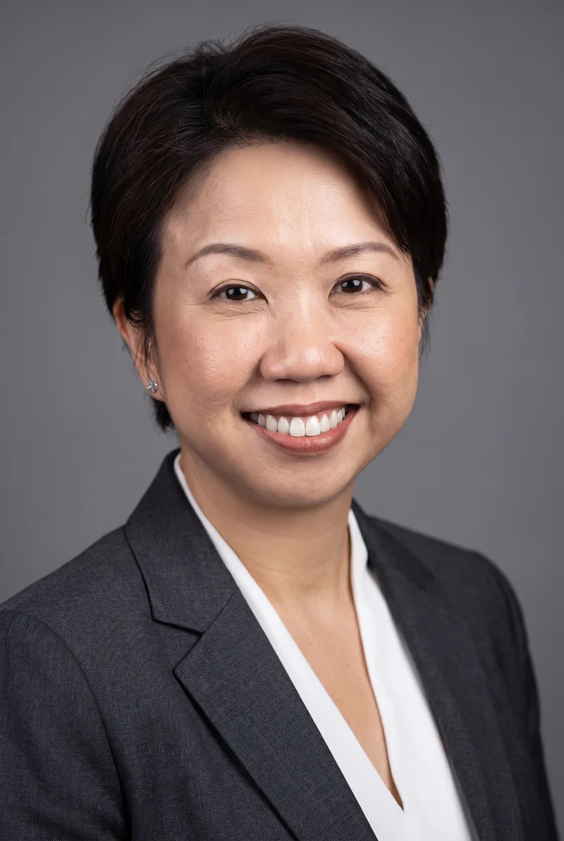 AI-generated portrait of Karen Leong, keynote speaker