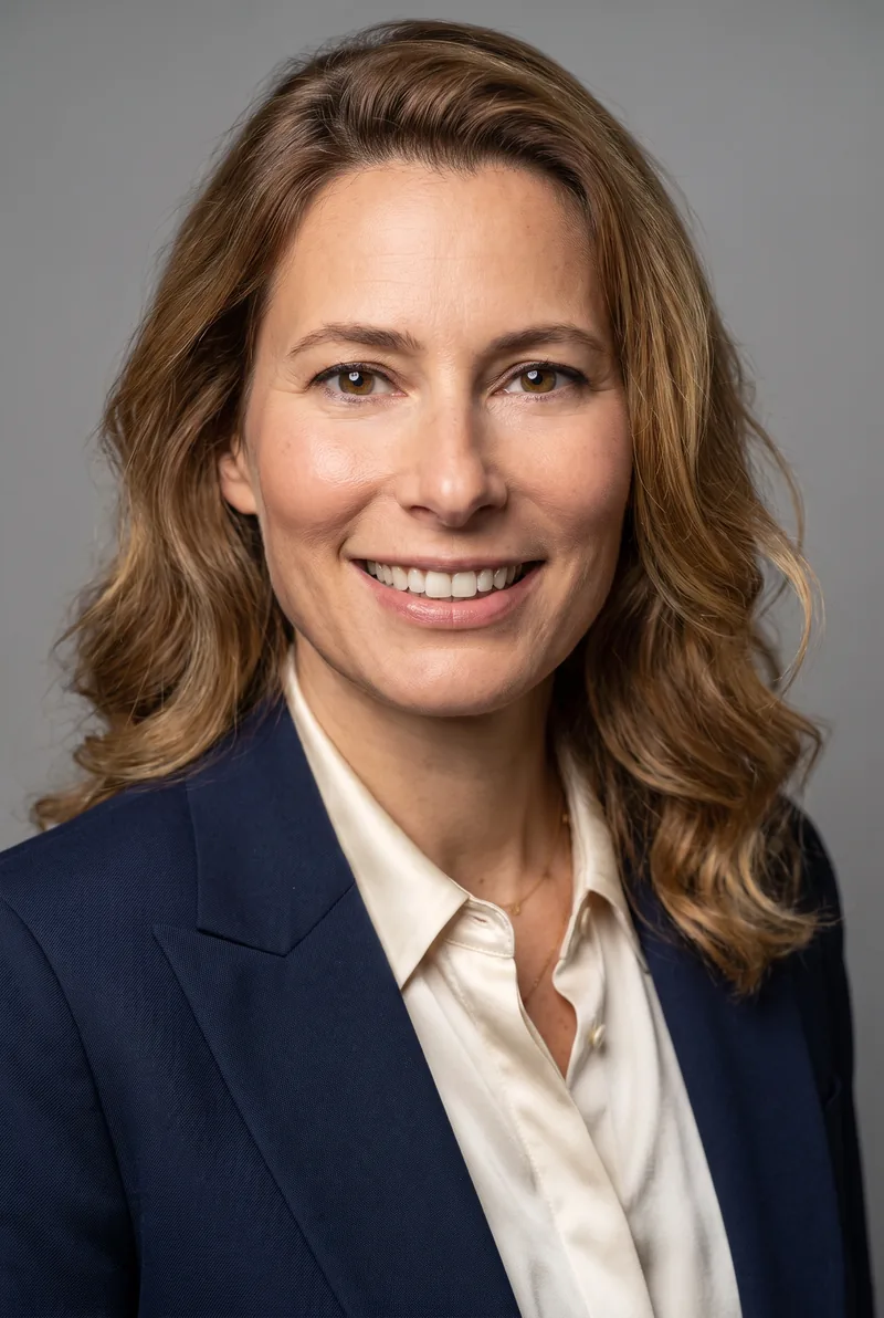 AI-generated portrait of Katharina Kuehn, keynote speaker