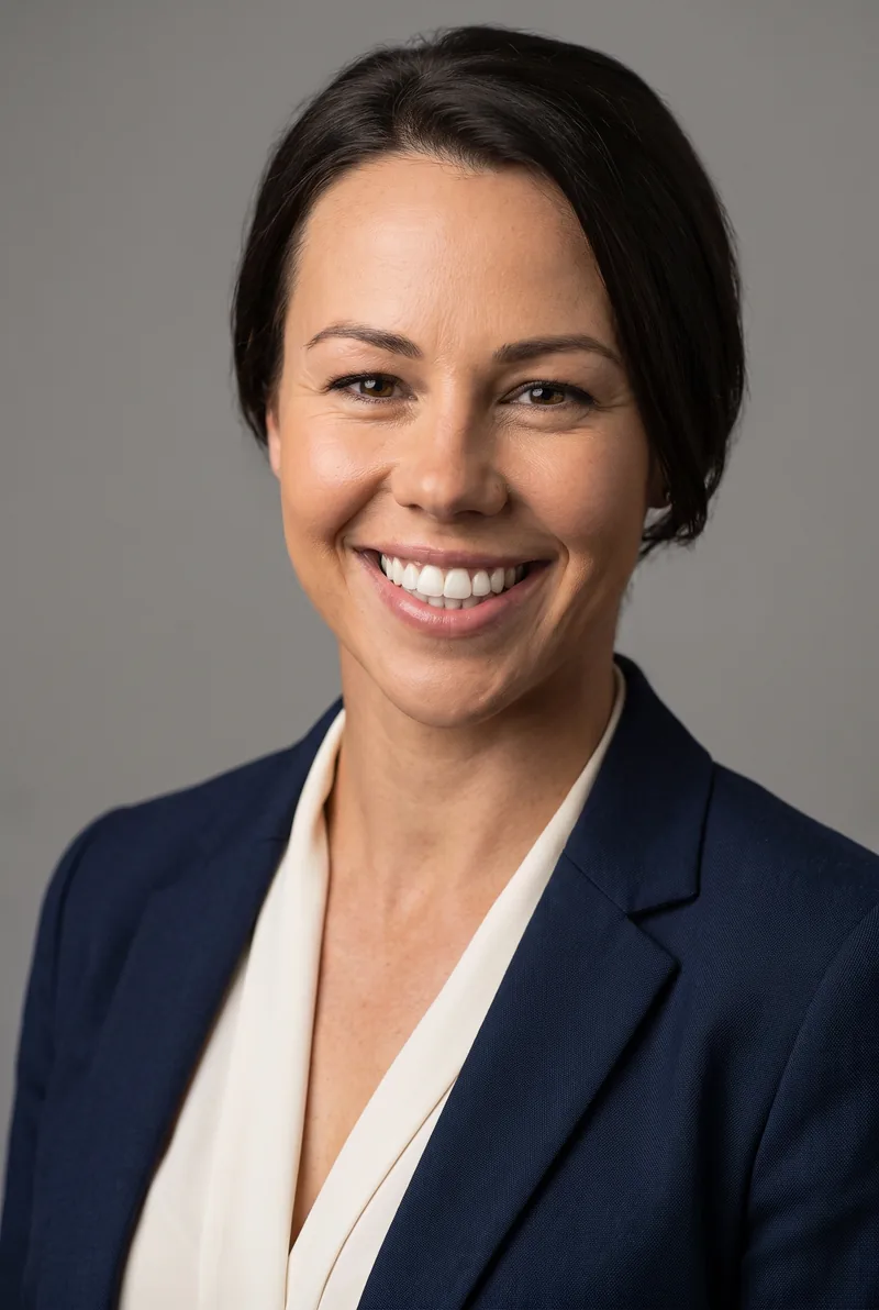 AI-generated portrait of Kelly Cartwright OAM, keynote speaker