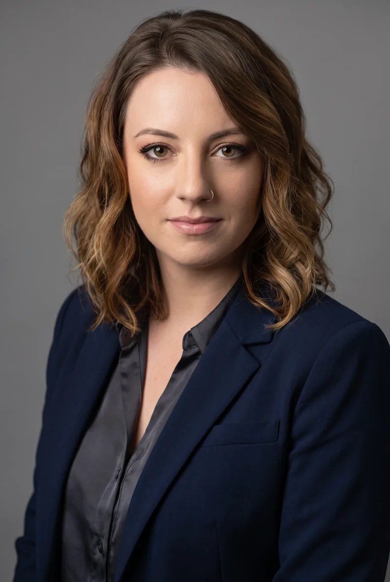 AI-generated portrait of Laine Wolfe, keynote speaker