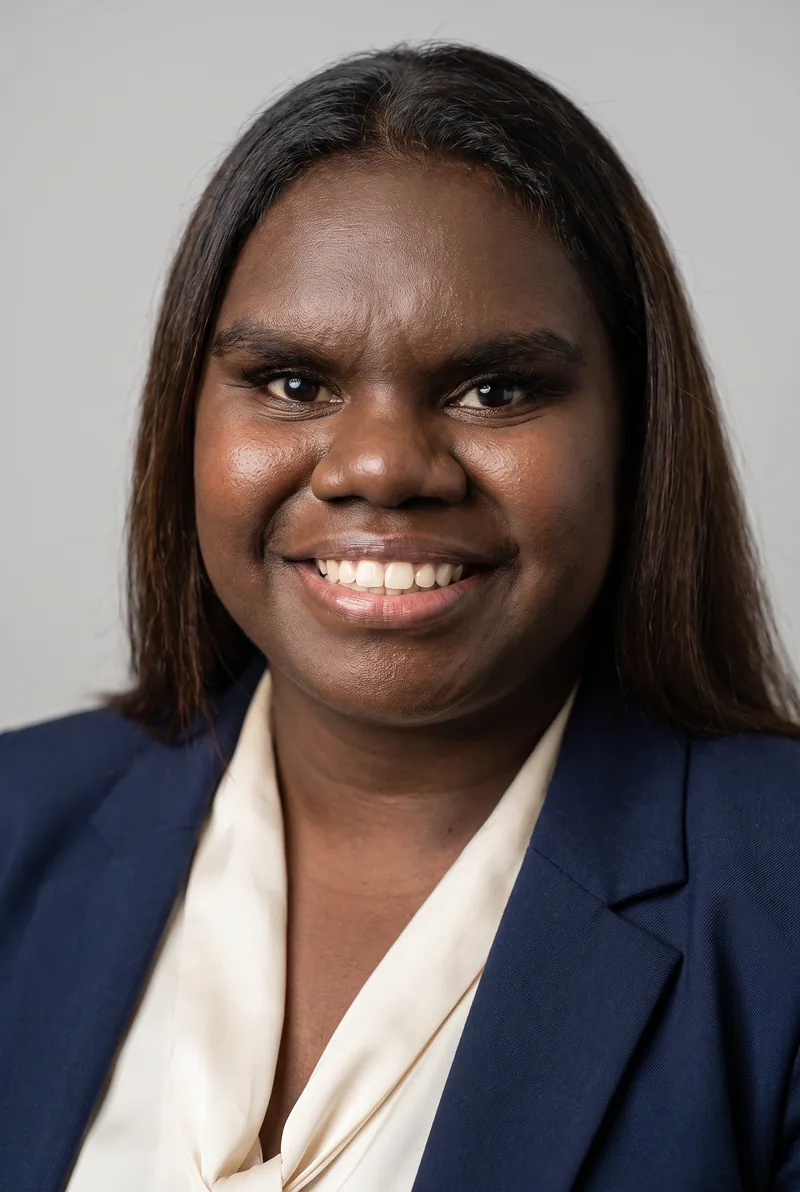 AI-generated portrait of Leila Gurruwiwi, keynote speaker