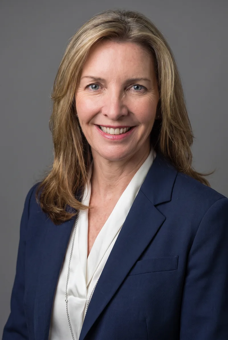 AI-generated portrait of Liz Dawes, keynote speaker