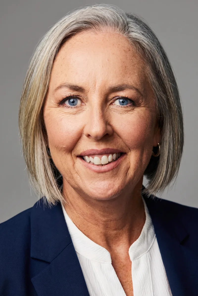 AI-generated portrait of Liz Ellis AO, keynote speaker