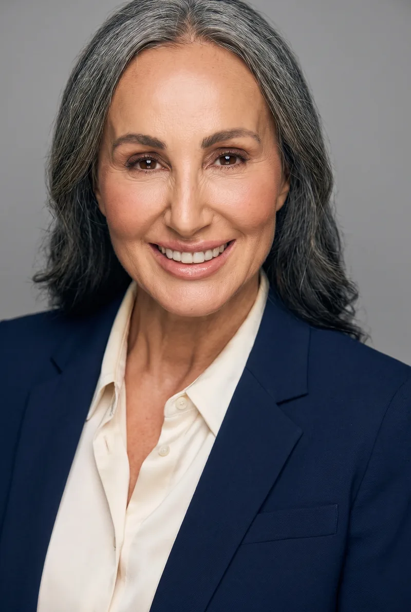 AI-generated portrait of Liz Rose, keynote speaker