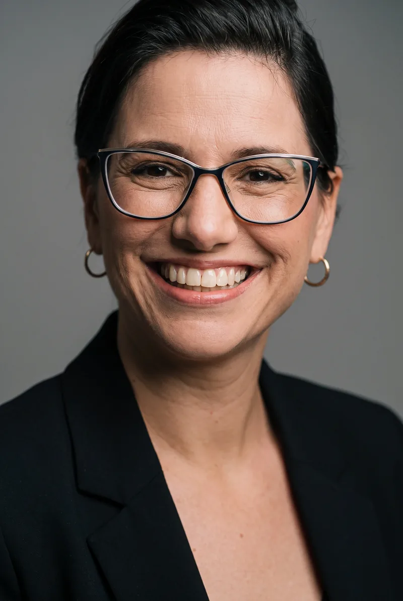 AI-generated portrait of Louise Peachman, keynote speaker
