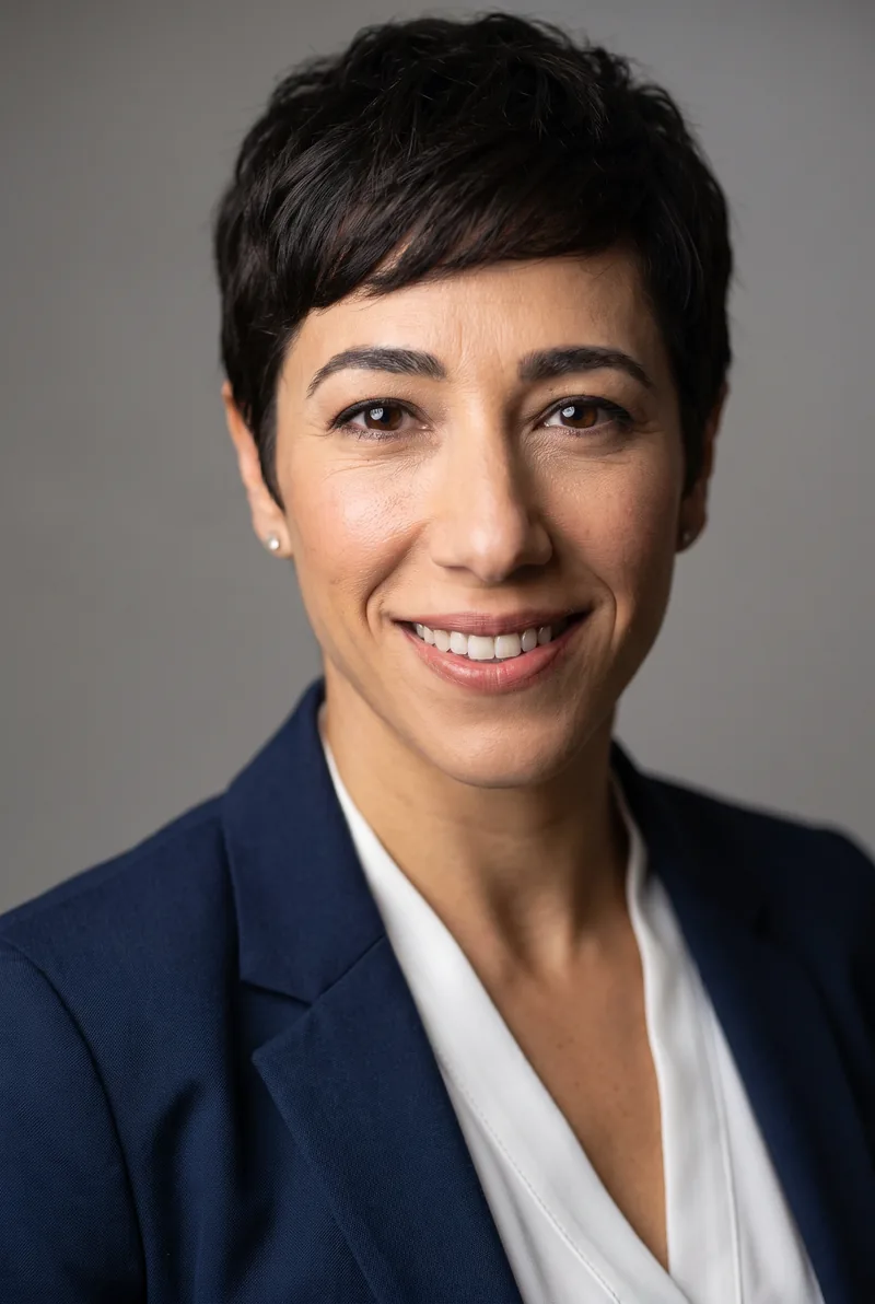 AI-generated portrait of Lydia Lassila OAM, keynote speaker