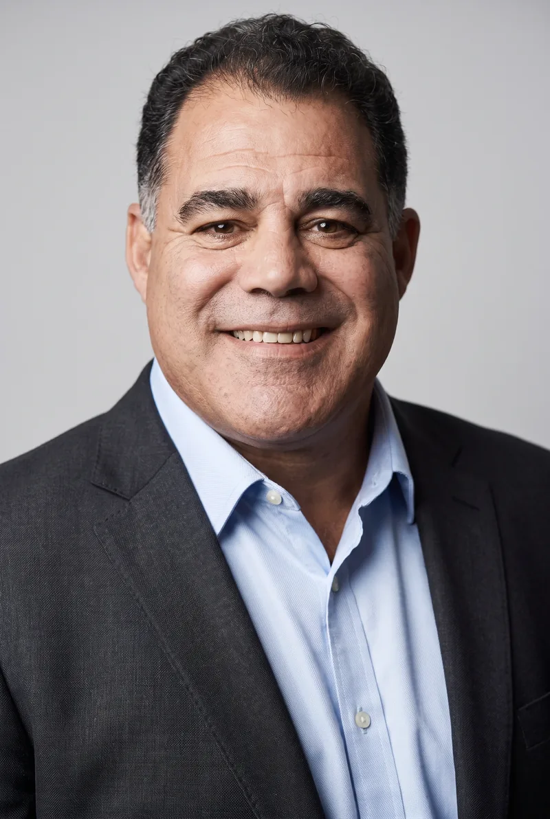 AI-generated portrait of Mal Meninga OAM, keynote speaker