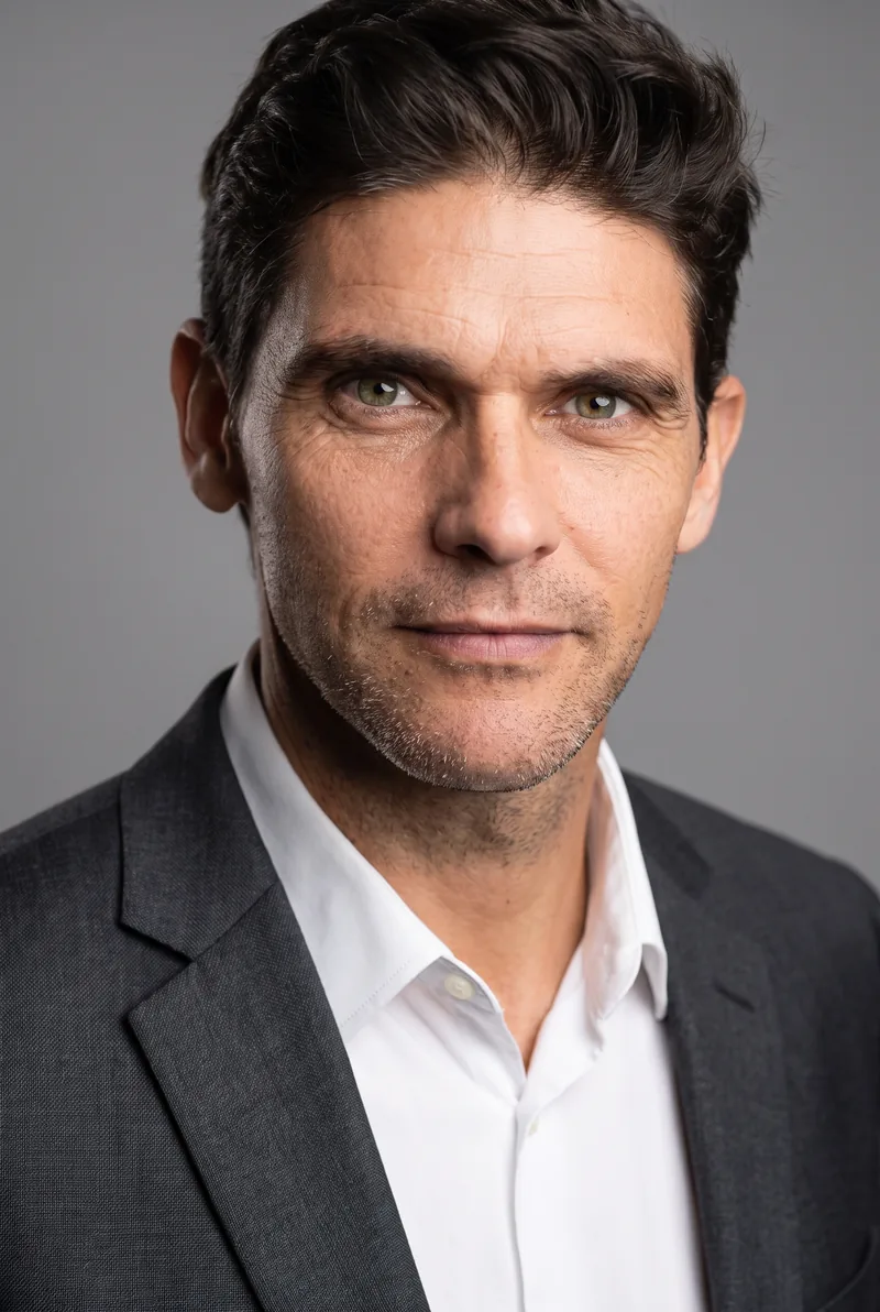 AI-generated portrait of Mark Philippoussis, keynote speaker