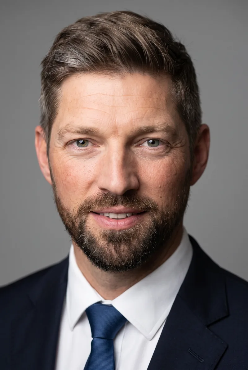 AI-generated portrait of Matt Hughes, keynote speaker