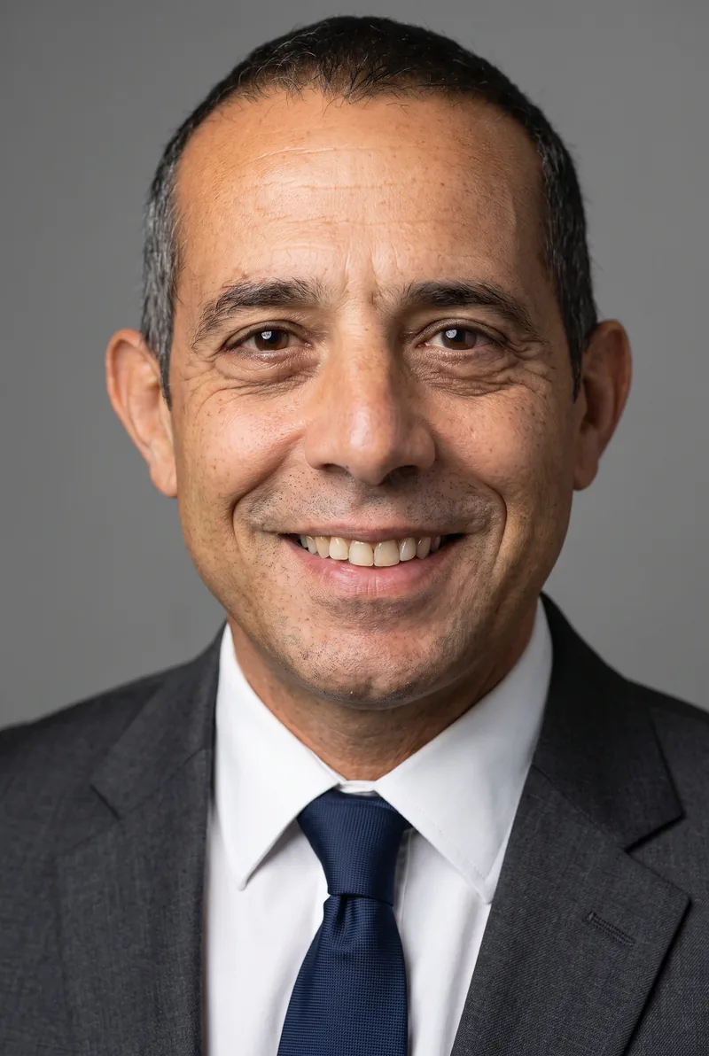 AI-generated portrait of Melo Calarco, keynote speaker