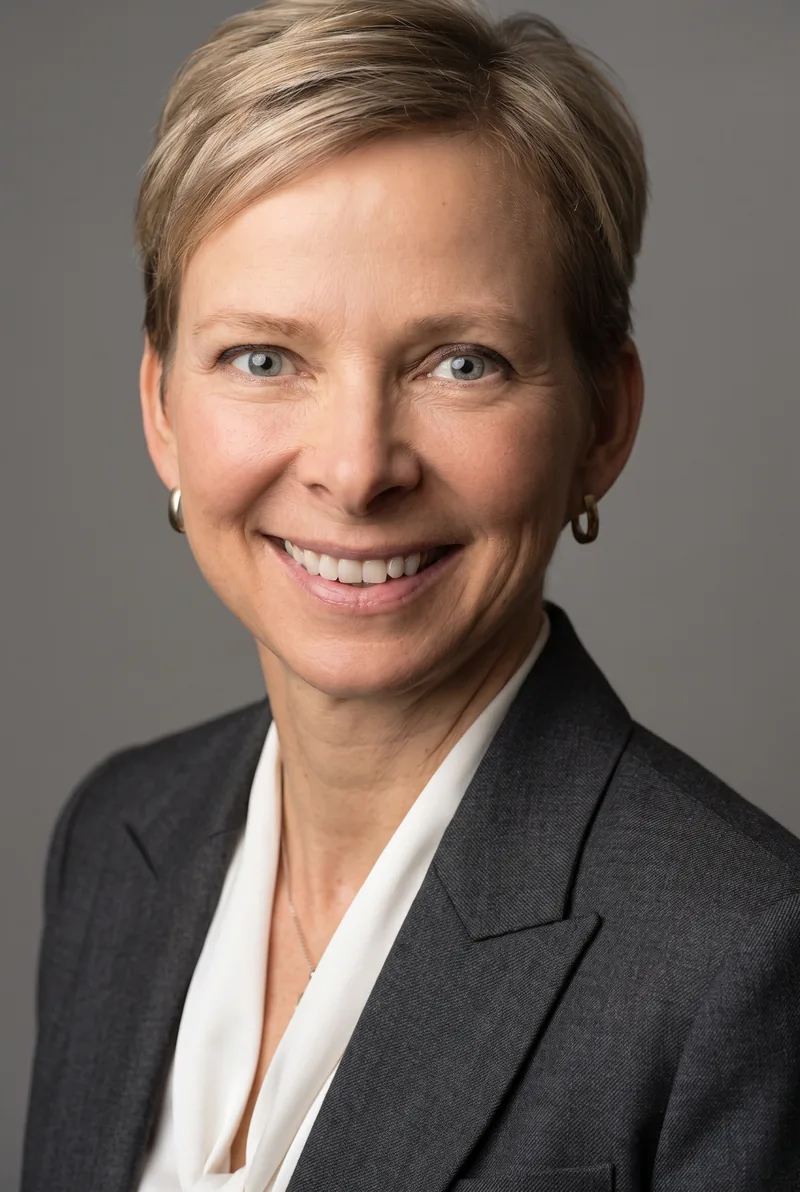 AI-generated portrait of Mette Johansson, keynote speaker