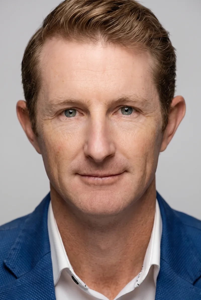 AI-generated portrait of Michael Crossland, keynote speaker