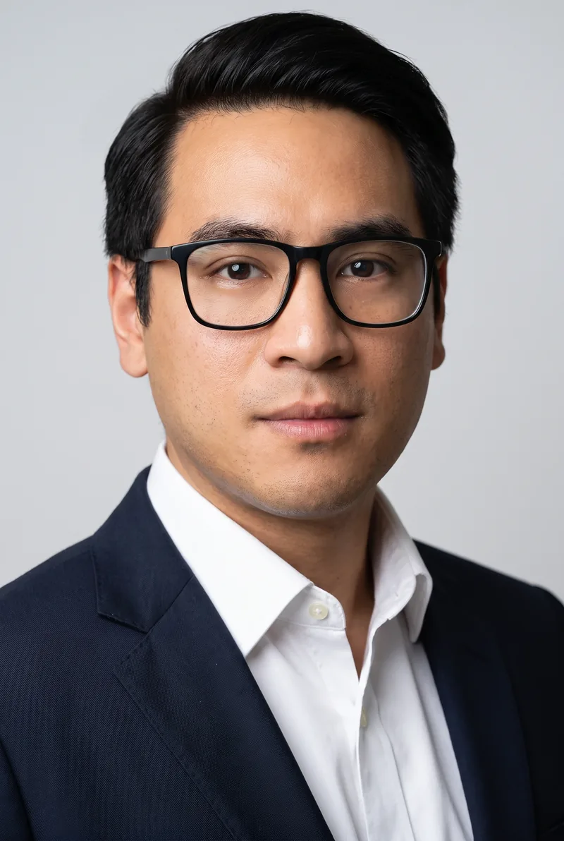 AI-generated portrait of Michael Hing, keynote speaker