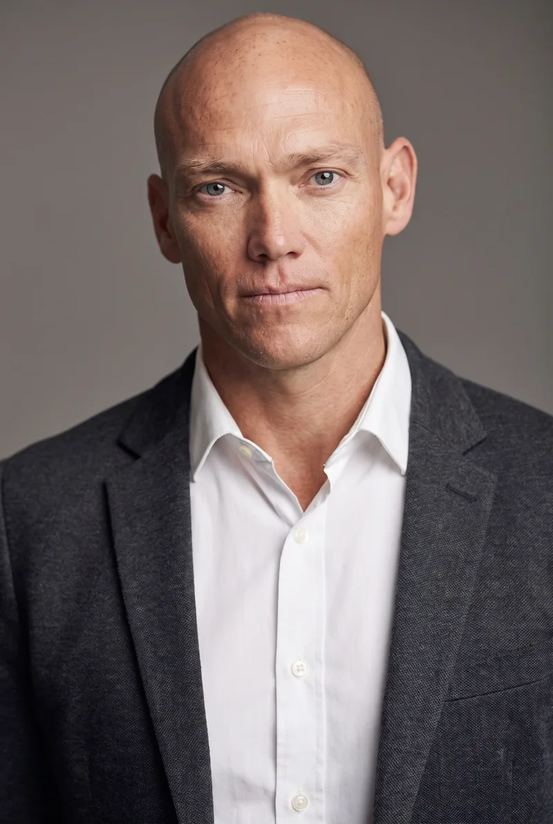 AI-generated portrait of Michael Klim, keynote speaker