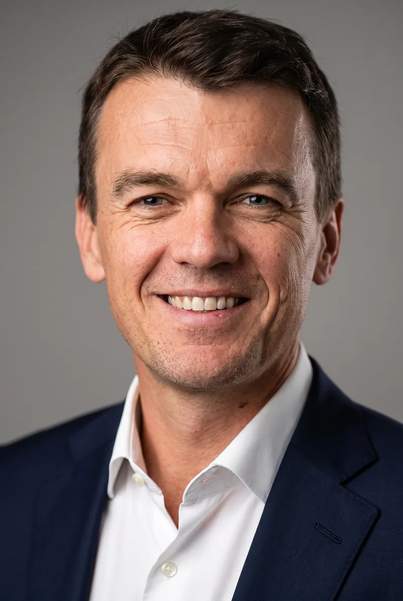 AI-generated portrait of Michael Rowland, keynote speaker