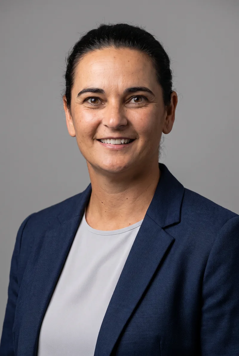 AI-generated portrait of Michelle Cowan, keynote speaker
