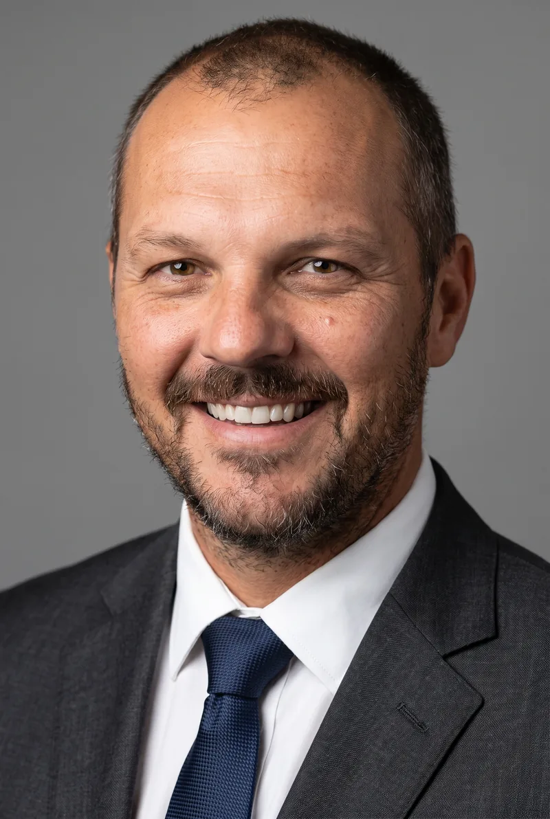 AI-generated portrait of Mike Rutzen, keynote speaker