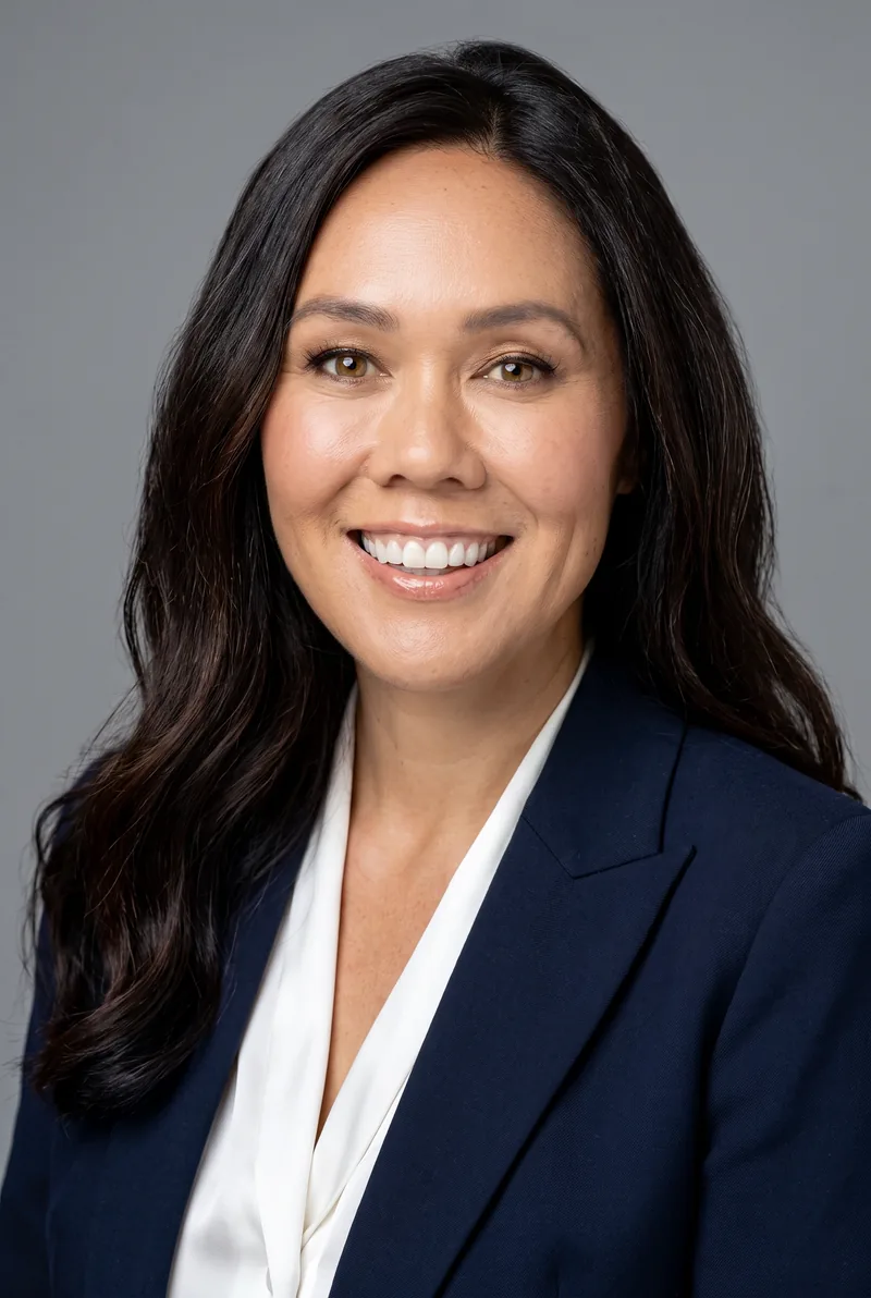 AI-generated portrait of Mimi Kwa, keynote speaker