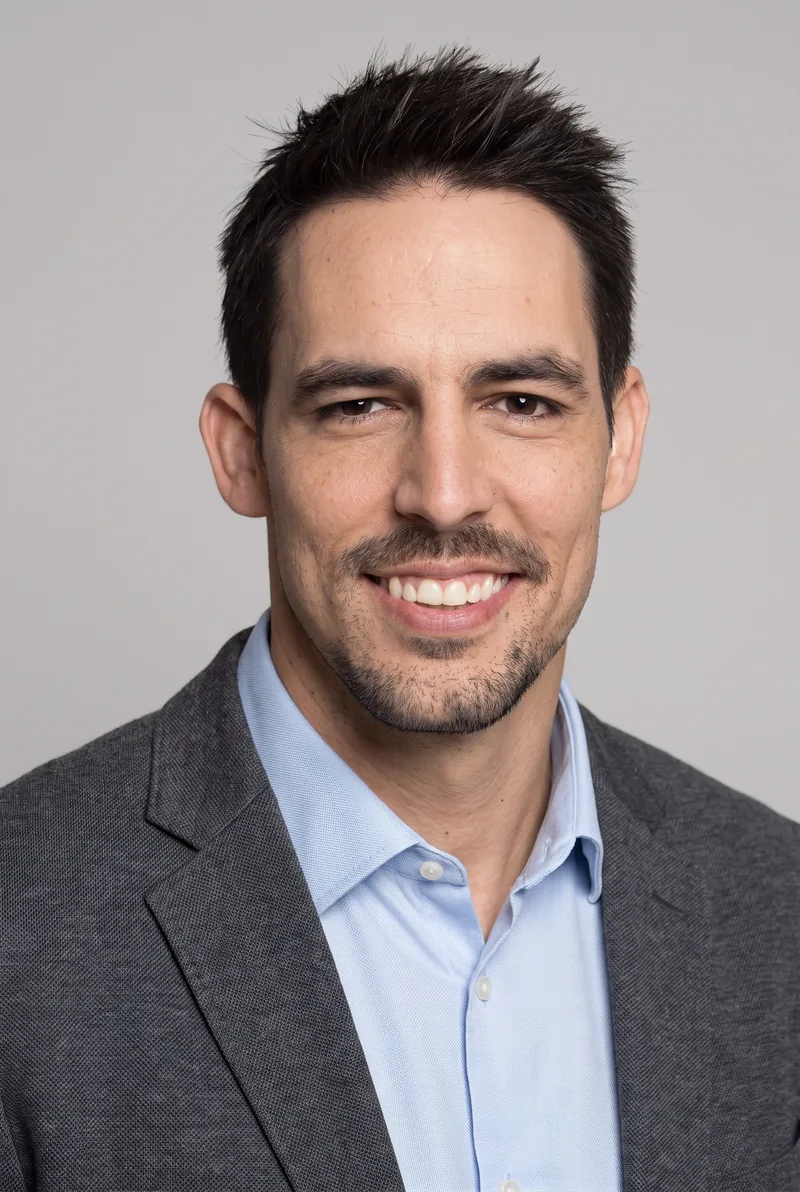 AI-generated portrait of Mitchell Johnson, keynote speaker