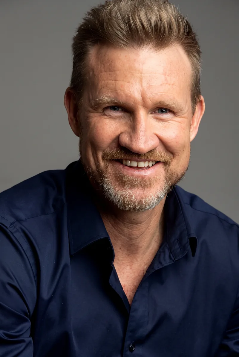 AI-generated portrait of Nathan Buckley, keynote speaker