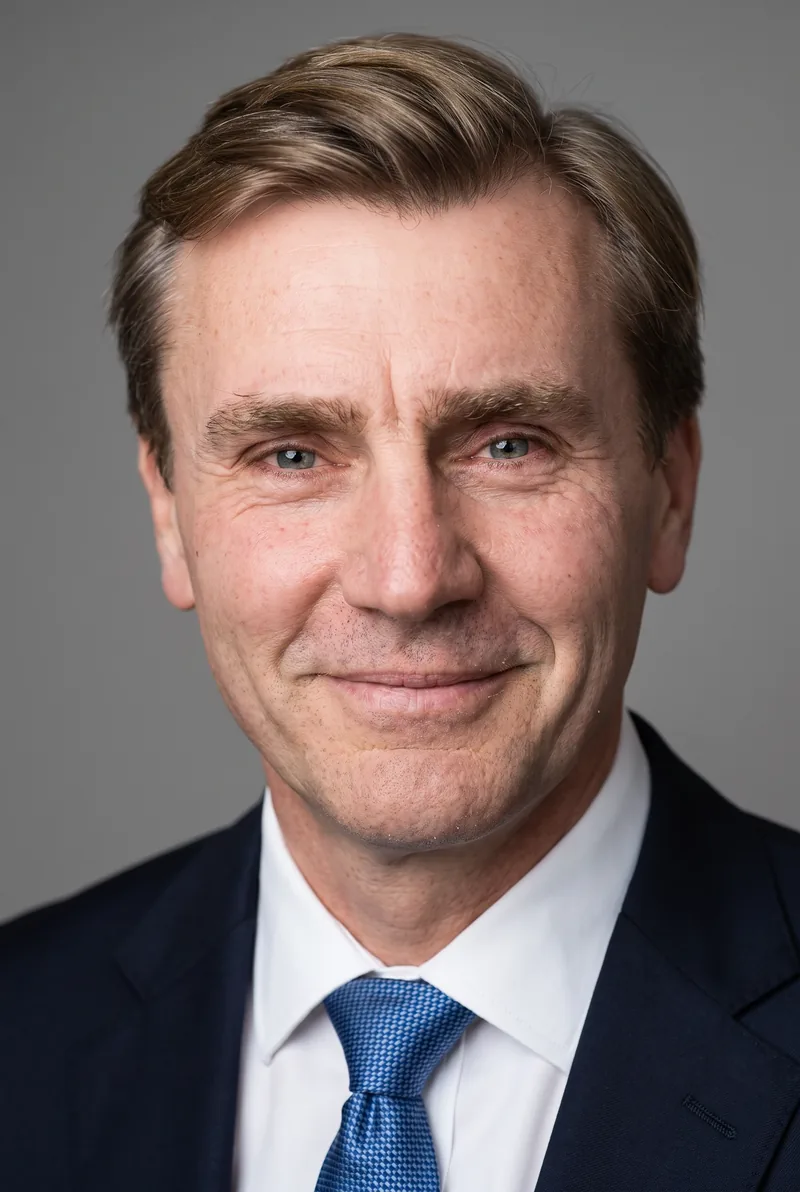 AI-generated portrait of Nigel Marsh, keynote speaker